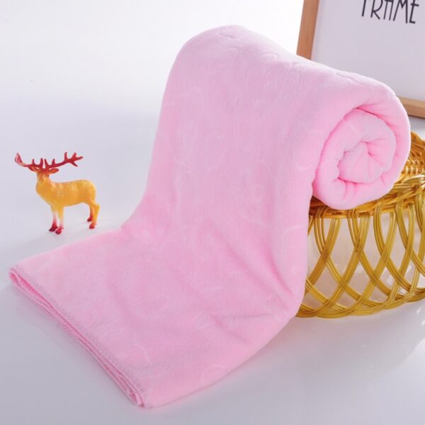 Microfiber Bear Print Bath Towel