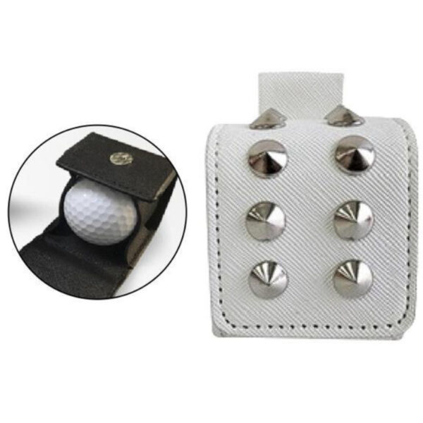 PU Single Golf Ball Pouch with Button Closure