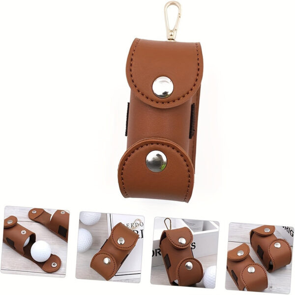 PU Leather Golf Ball Waist Pouch