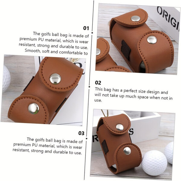 PU Leather Golf Ball Waist Pouch