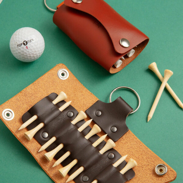 PU Leather Golf Tee Waist Pouch