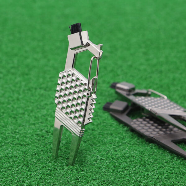 Zinc Alloy Golf Divot Tool with Brush