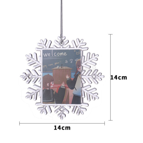 PVC Square Snowflake Christmas Ornament