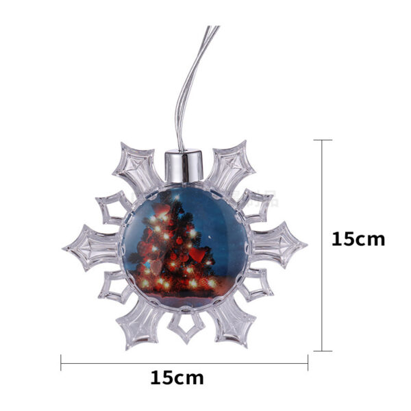 PVC Round Snowflake Christmas Ornament