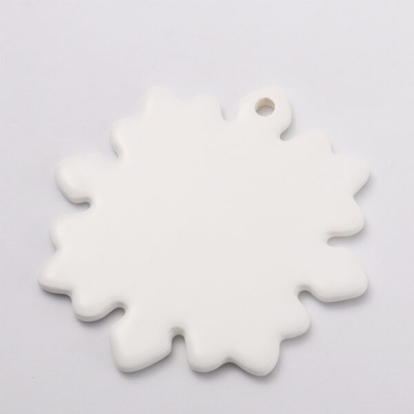 Snowflake-Shaped Ceramic Christmas Ornament