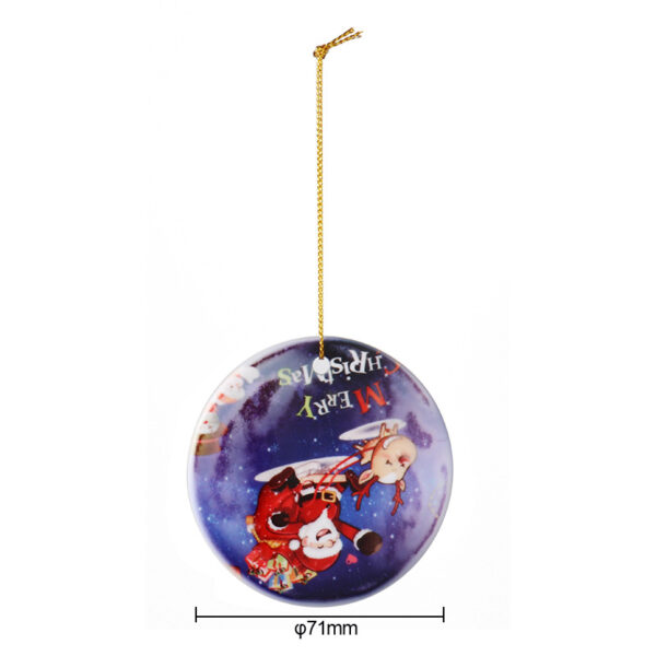 Round Ceramic Christmas Ornament