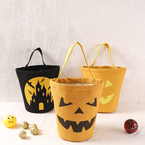 Halloween Pumpkin Head Demon Canvas Tote Bag