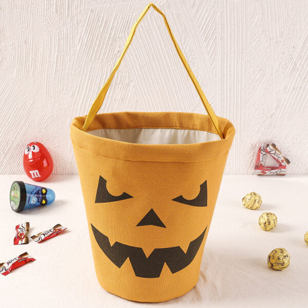 Halloween Pumpkin Head Demon Canvas Tote Bag