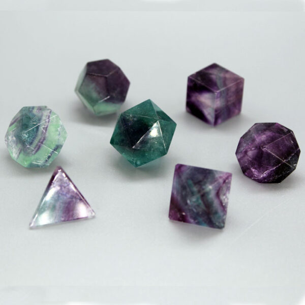 Customizable Fluorite DND Polyhedral Dice Set