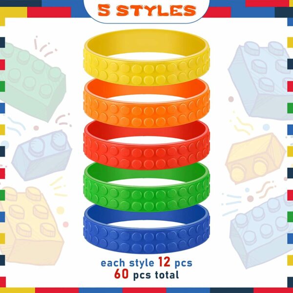 Multi-Color Building Block Silicone Wristband