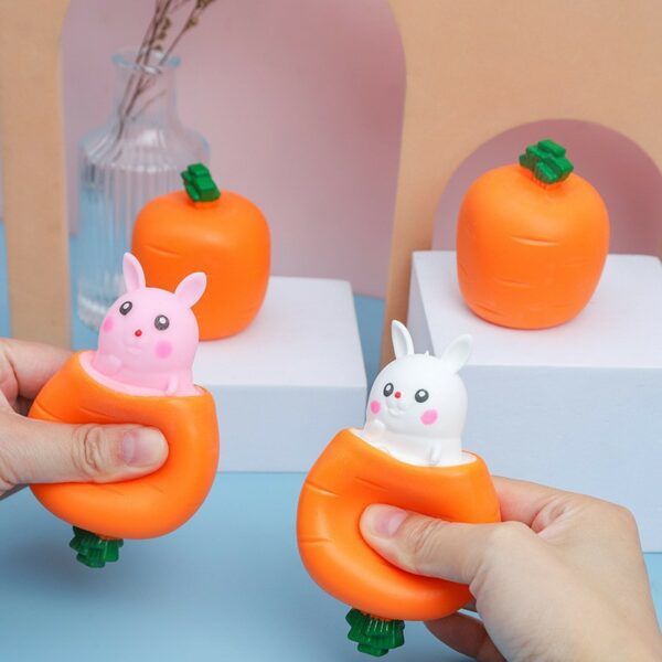 Carrot Bunny Squeeze Toy Stress Reliever