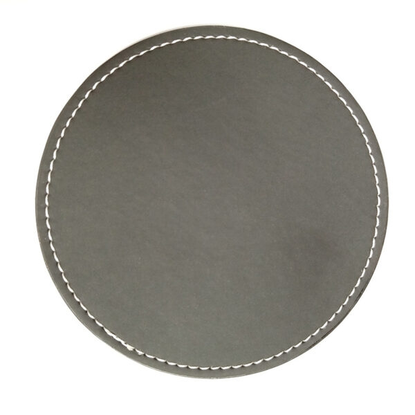 Oil-Edged PU Leather Coaster