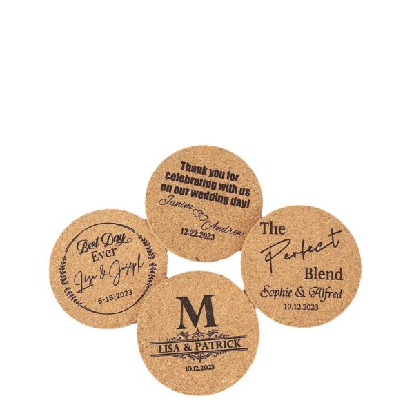 Laser-Etched Natural Wood Coaster