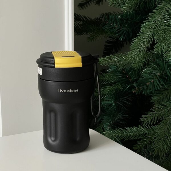 Fashionable 12oz Insulated Coffee Cup with Straw