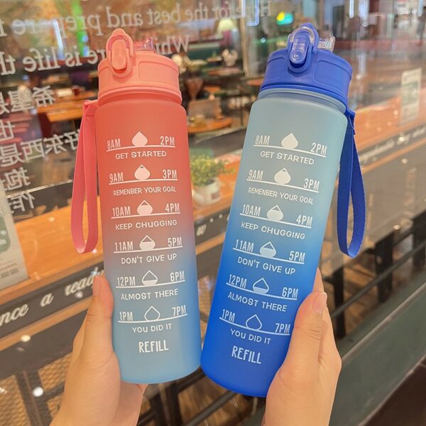 Large Capacity 30oz Gradient Sports Water Bottle