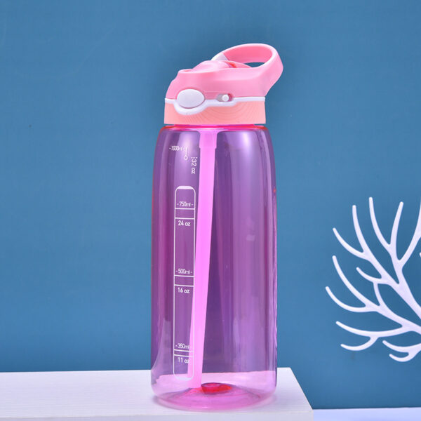 Tritan Straw Portable Sports Water Bottle 33oz