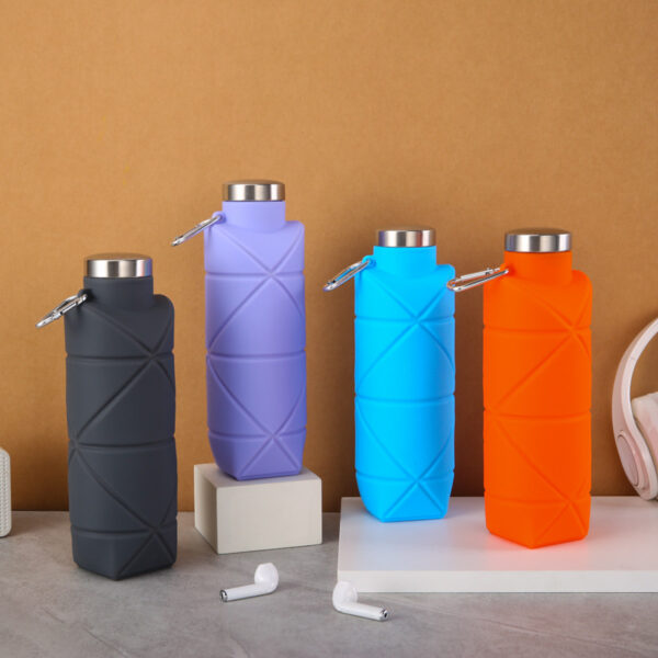 Silicone Foldable Sports 23oz Water Bottle