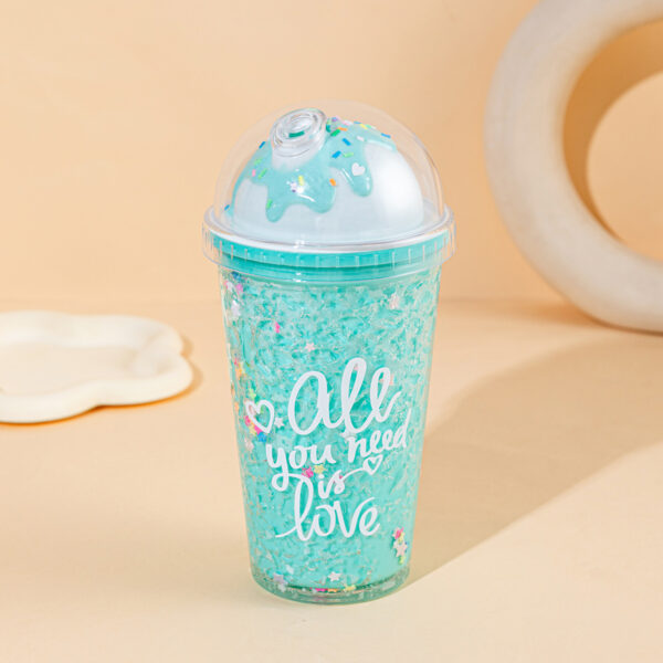 Creative Ice Cream Lid Double-Layer PS Cup