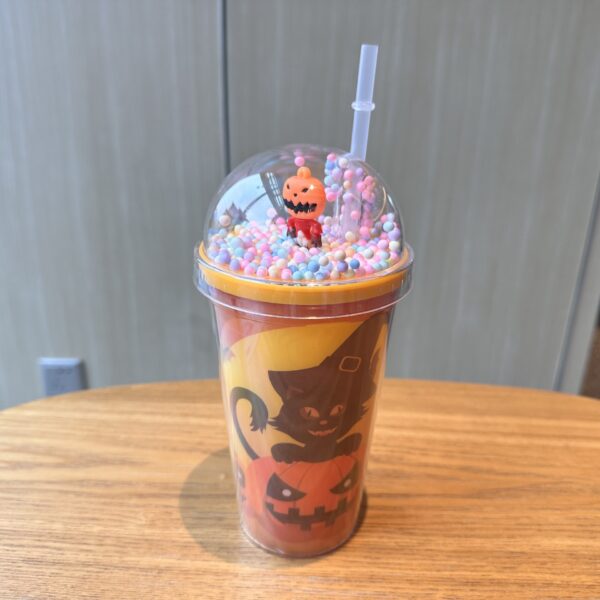 Halloween Pumpkin Monster Double-Layer PS Straw Cup