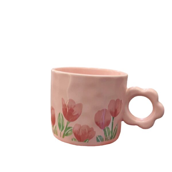 Flower Handle 9oz Ceramic Mug