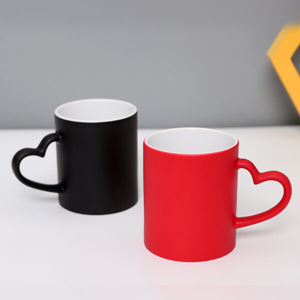 Minimalist Heart Handle Ceramic Mug