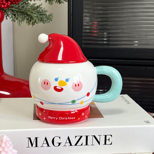 Christmas Creative Light Snowman Ceramic Mug