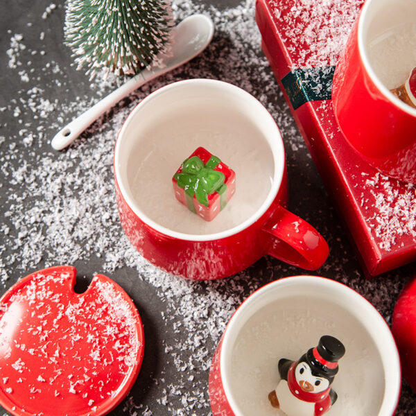 Christmas Gift Red Ceramic Mug