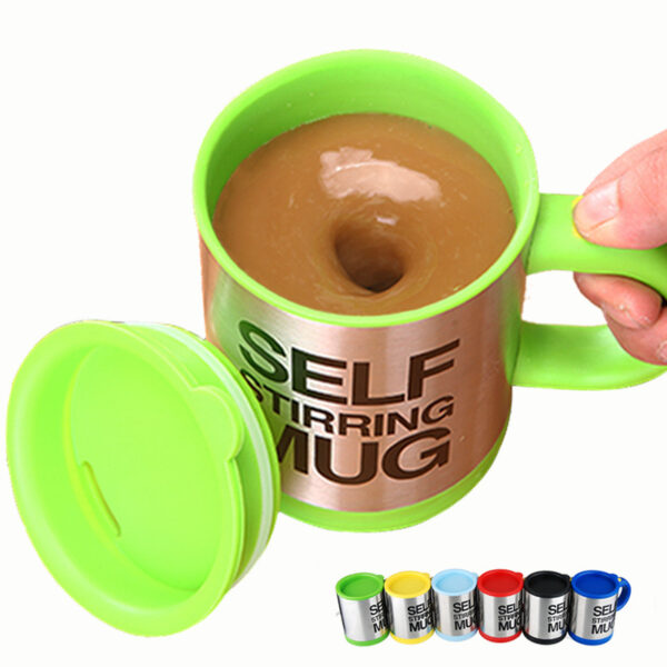 Electric Rotating Stainless Steel Mug