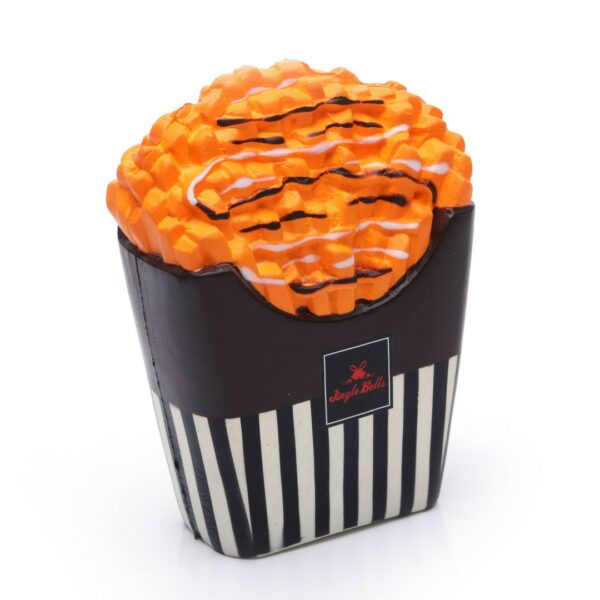 PU Slow Rebound Black Packaging French Fry Stress Toy