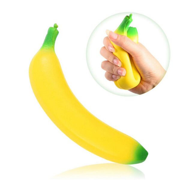 PU Slow-Rebound Realistic Banana Stress Toy