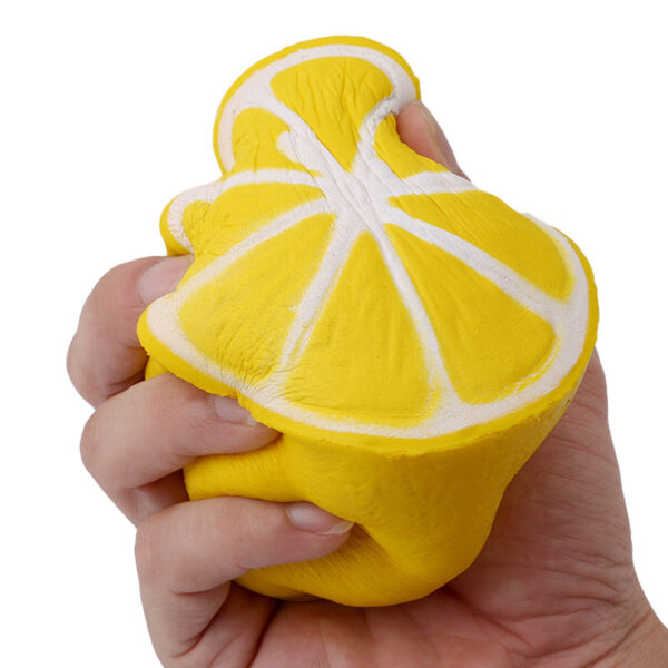 PU Slow Rebound Half Lemon Stress Toy