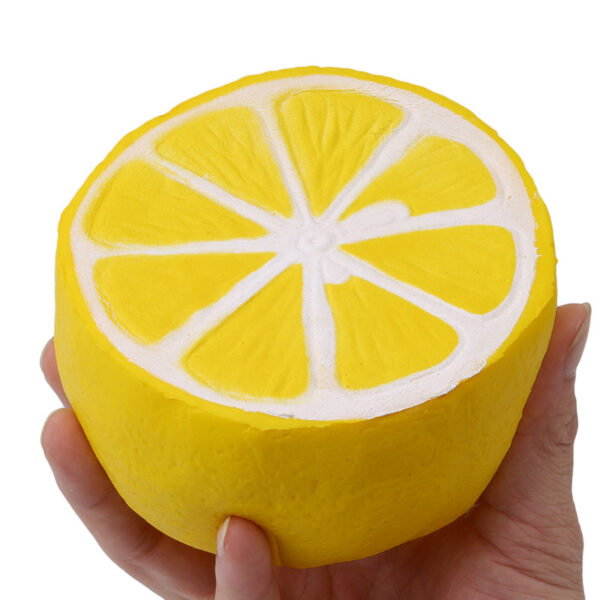 PU Slow Rebound Half Lemon Stress Toy