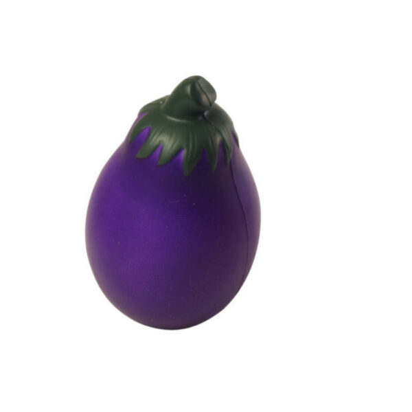 PU Slow Rebound Round Eggplant Stress Relief Toy