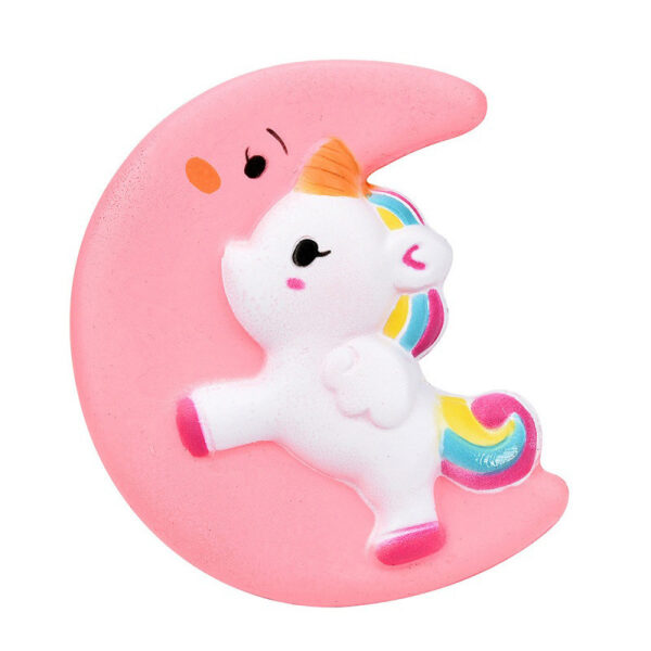 PU Slow-Rebound Unicorn and Moon Stress Relief Toy