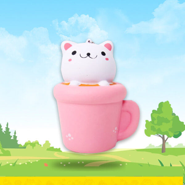 PU Slow Rebound Cat in Mug Stress Relief To