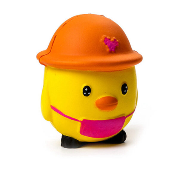 PU Slow Rebound Chick Wearing Hat Stress Relief Toy