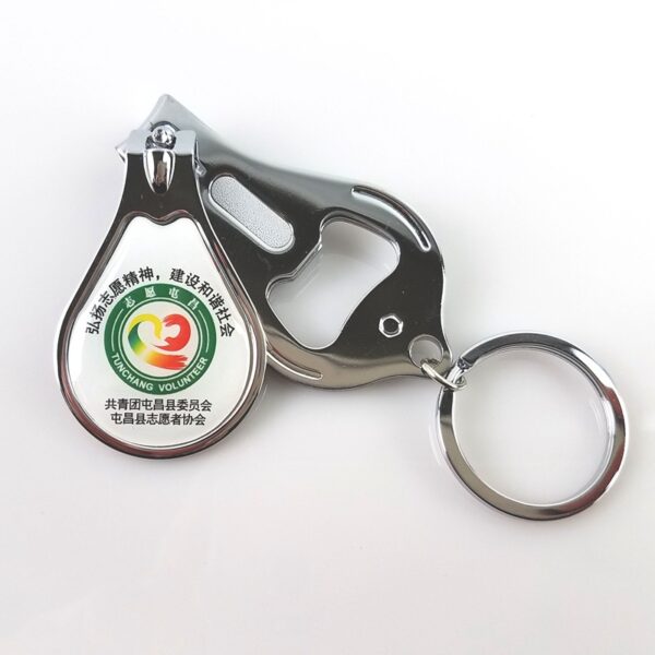 Nail Clipper w/Bottle Opener Keyring