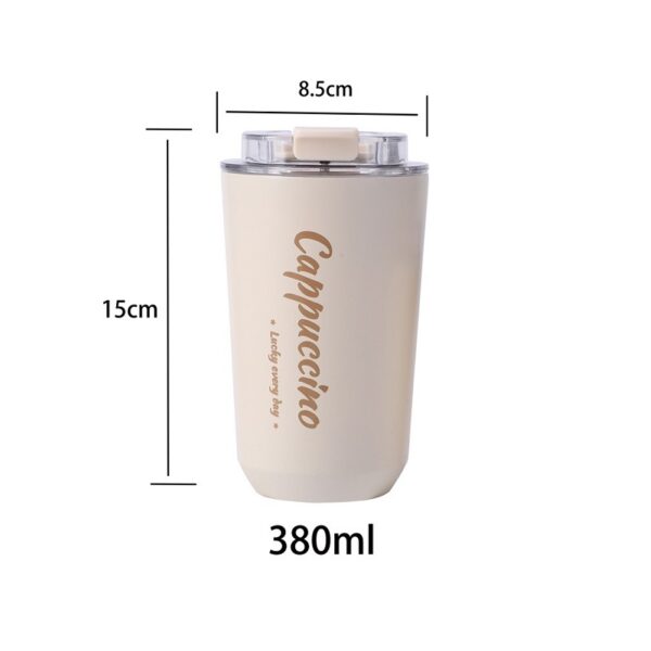 On-the-Go Double-Wall Stainless Steel Coffee Cup 12.5oz