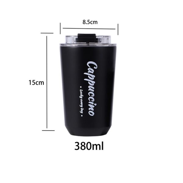 On-the-Go Double-Wall Stainless Steel Coffee Cup 12.5oz