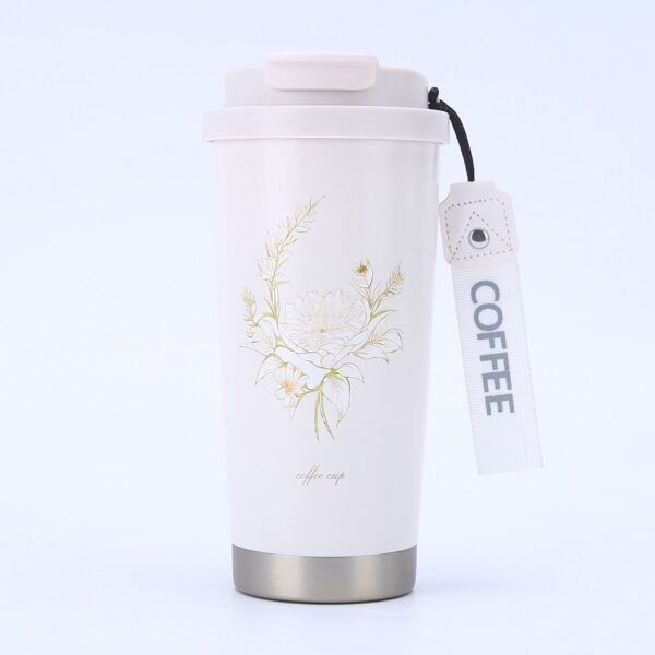 Stainless Steel Outdoor Coffee Mug with Straw 20oz