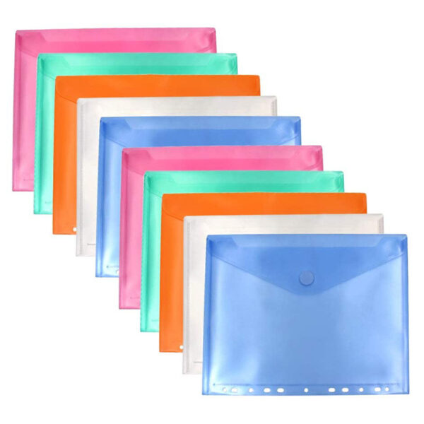 Plastic Velcro File Envelope-11 holes