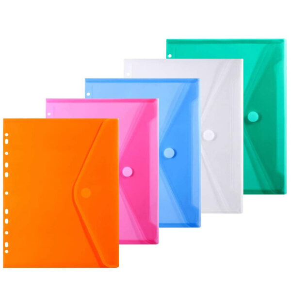 Plastic Velcro File Envelope-11 holes