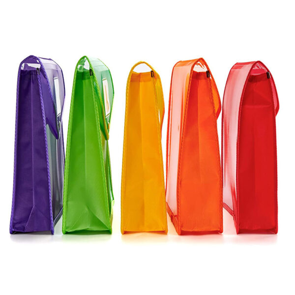 Colorful Transparent Waterproof Document Bag with Snap-Button