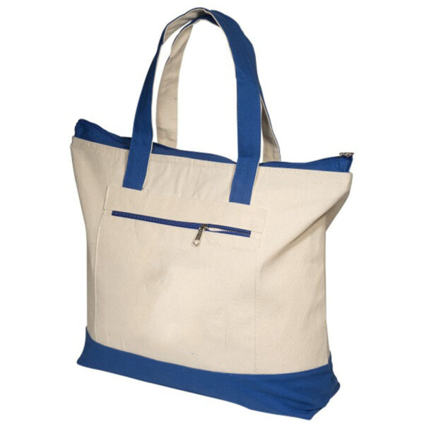 Canvas Tote Bag with Zipper-12-ounce