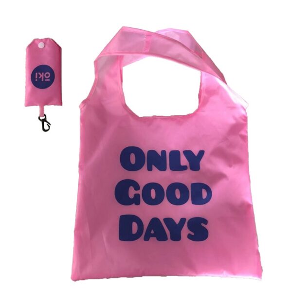 Foldable Reusable Handheld Shopping Bag with Pouch