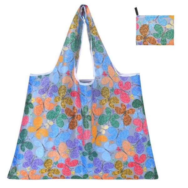 Full Color Reusable Polyester Shopping Bag with Hanging Closure