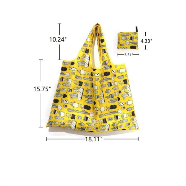 Full Color Reusable Polyester Shopping Bag with Hanging Closure - Image 2