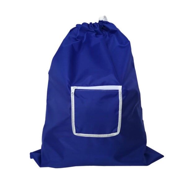 Drawstring 210D Polyester Bag with Zip Pocket