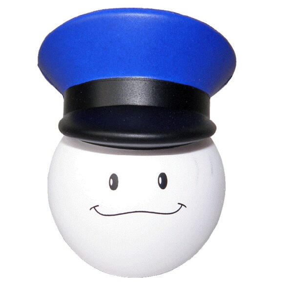 PU Smiling Policeman with Hat Stress Reliever