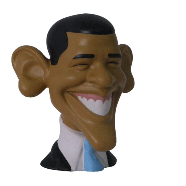 PU Barack Obama Head with Smile Stress Reliever